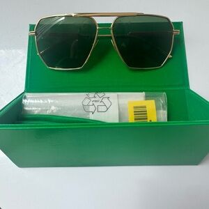 Bottega Veneta Green Sunglasses